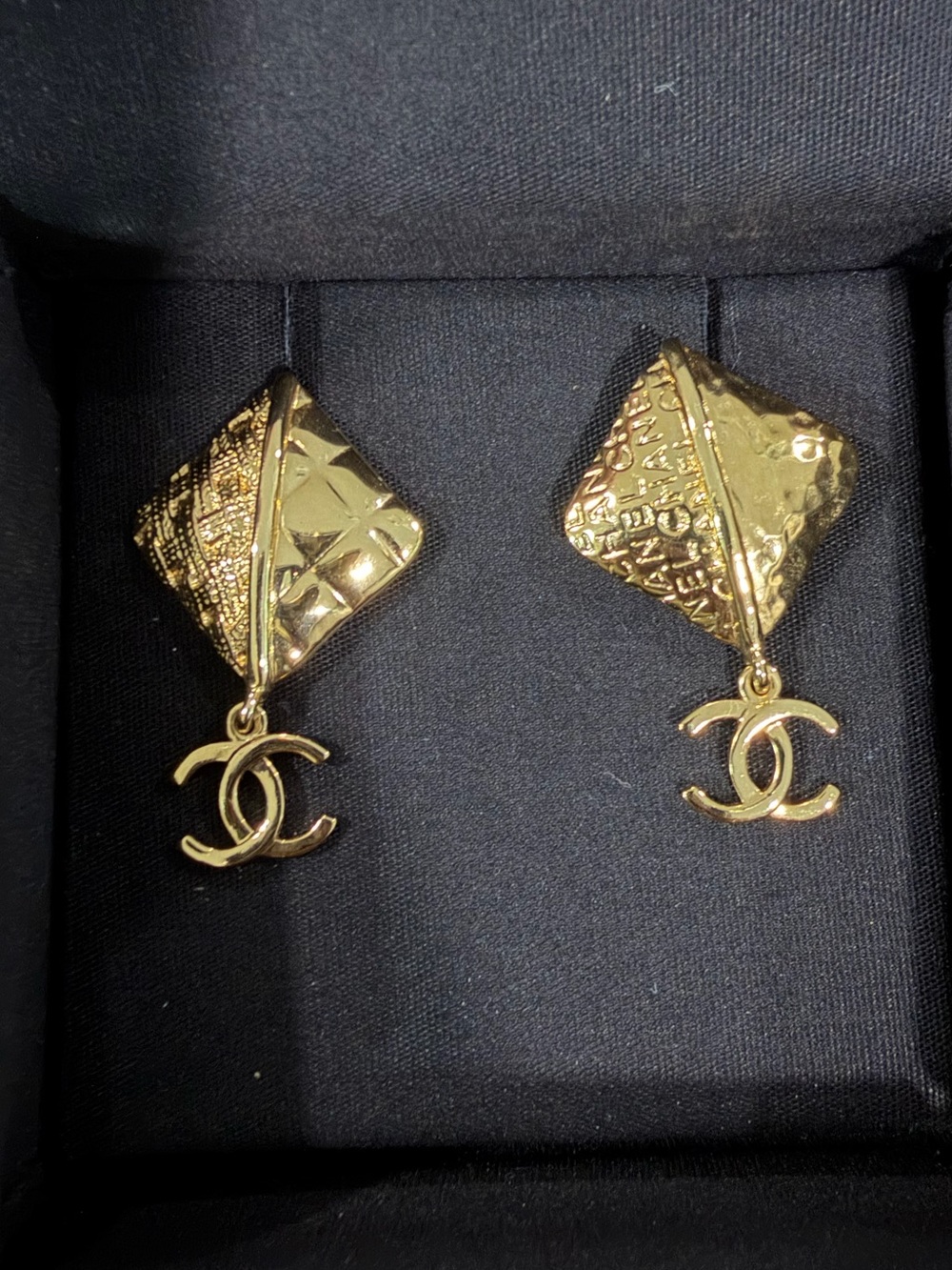 Chanel gold earrings